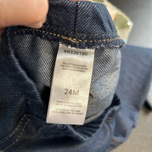 Little Lass Girl 24 Month 2 Piece Outfit Sparkle Lace Plaid Top Stretch Jeans - Picture 10 of 14